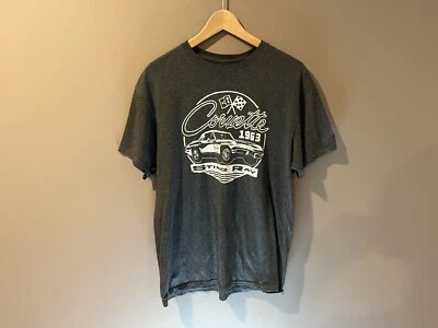 CORVETTE 1963 STING RAY,正品通用产品,T 恤大号灰色 — 第 1/3 张图片