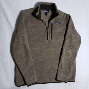 Patagonia Better Sweater Herren Large L Brow Fleece 1/4 Zip Pullover Outdoor Golf - Bild 1 von 12