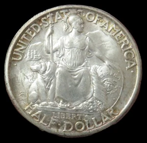 1935 S SAN DIEGO SILVER USA 50c COMMEMORATIVE COIN - Picture 1 of 2