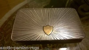 An Antique German 800-silver snuff box with engraved sunburst decoration - Picture 1 of 10