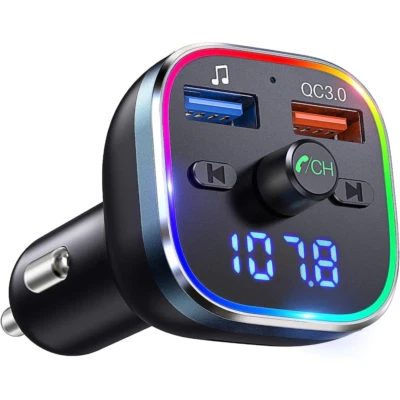 Victsing Bluetooth FM Transmitter | In-Car Bluetooth | Hands-Free - Image 1 of 4