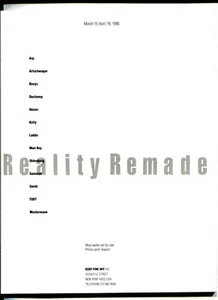 REALITY REMADE EXHIBITION Catalog 1986 Arp Duchamp Man Ray Oldenberg Holzer - Bild 1 von 5