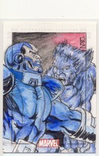 2010 Marvel Heroes and Villains Sketch Card Nonato Beast Apocalypse