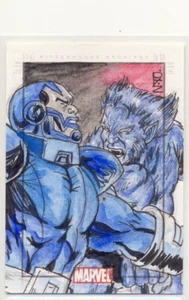 2010 Marvel Heroes and Villains Sketch Card Nonato Beast Apocalypse - Bild 1 von 1
