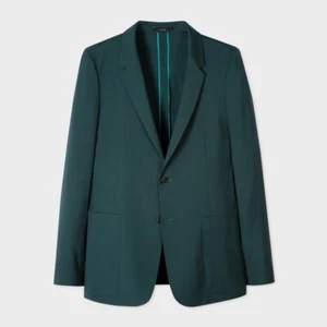 Paul Smith Men's Slim-Fit Petrol Green Wool-Stretch Blazer Medium BNWT RRP £450 - Picture 1 of 5