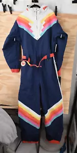 Tipsey Elves Santa Fe Shredder NWT Hidden Hood Retro Ski Snowsuit Mens Medium - Picture 1 of 15