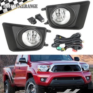 Bumper Pair Fog Lights Lamps w/Wiring Switch Kits For 2012-2015 Toyota Tacoma - Picture 1 of 9