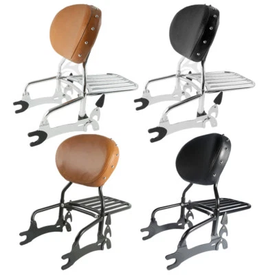 Sissy Bar Backrest Pad Luggage Rack Fit For Indian Chief Classic Vintage 14-2018 - Image 1 of 4