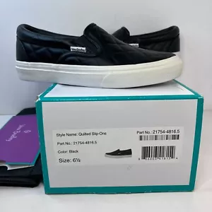 Vera Bradley Size 6.5 Quilted Black Slip On Shoes 21754-4816.5 - Picture 1 of 23