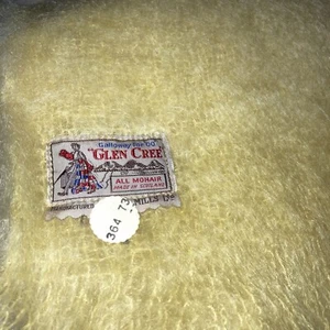 Scottish Glen Cree 100% Lana Mohair Manta Manta 26 "x 70" Amarillo - Imagen 1 de 6