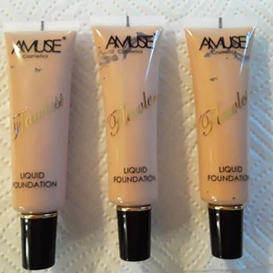 Flawless Liquid Foundation Lot of 3, Color - Caribe, by Amuse Cosmetics - Picture 1 of 9