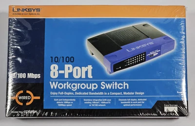 LINKSYS 8-Port Workgroup Switch 10/100 Mbps EZXS88W New - Image 1 of 4