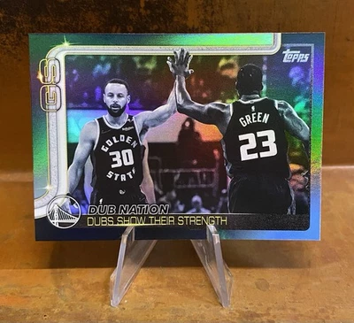 2025-26 Topps STEPHEN CURRY Dub Nation #291 Black Friday BLACKOUT Black Foil SP - Image 1 of 2
