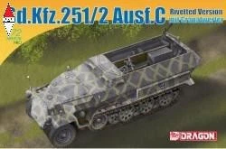 DRAGON 1/72 SD.KFZ.251/2 AUSF.C RIVETTED VERSION MIT GRANATWERFER - Immagine 1 di 3