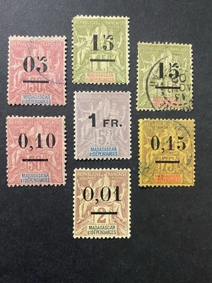 MADAGASCAR 1902, Mixed set, Mint and Used, Hinged - Image 1 of 2