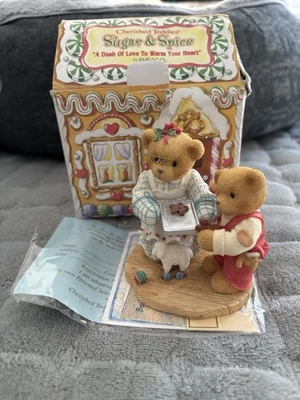 Cherished Teddies Pamela and Grayson 1998 OVP Plus Zertifikat Weihnachtlich Neu - Bild 1 von 2