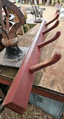 Ganchos antigos de madeira para casaco de madeira rack de freio estável montado na parede - Imagem 1 de 4