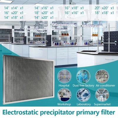 AC Furnace Air Filter Washable Electrostatic Odor Eliminator Filter Multi Sizes - Image 1 of 4