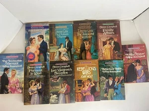 Menge 10 Siegel Regency Romanze PB Bücher Romane Vintage 80er Saunders Campbell grau - Bild 1 von 11