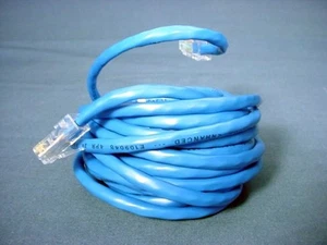 Leviton 52455-15B Blue Cat5 15ft Ethernet Cable Data Center Patch Cord Network - Picture 1 of 4