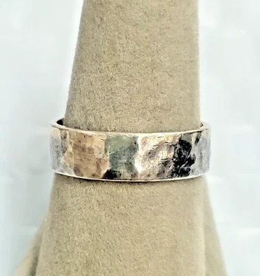 Alianza de boda James Avery para mujer martillada de plata de ley .925 talla 9 Foto 1 de 4