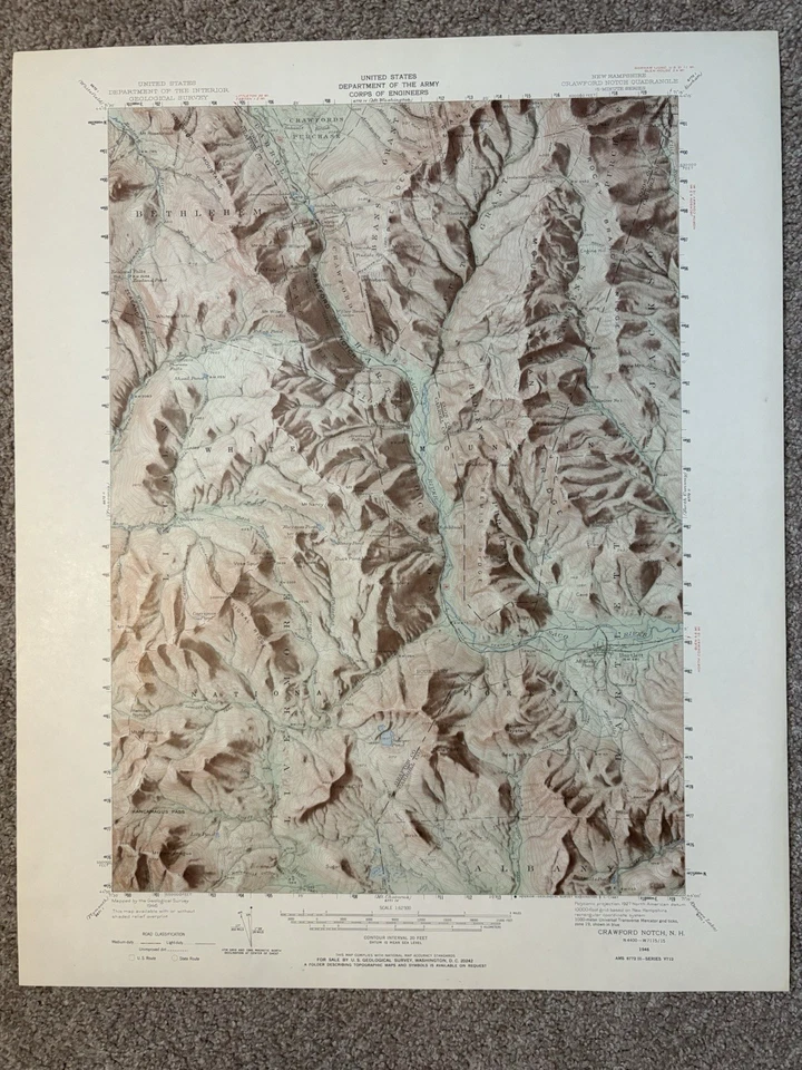 Map of Crawford Notch, NH (White Mountain National Forest) 1946 Edition - Image 1 of 1