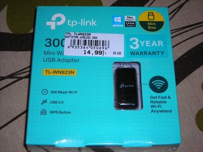ADATTATORE WIRELESS USB TP-LINK TL-WN823N 300Mbps WIFI - Immagine 1 di 2