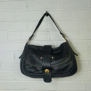 Barney's New York Handbag Black Leather Quality Medium Sized Soft Handle - Picture 1 of 17