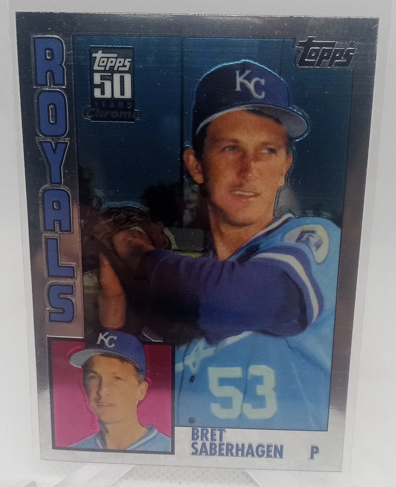 2001 Topps Traded  - 50 Years Topps Reprint Bret Saberhagen #T110 Chrome - Image 1 of 1