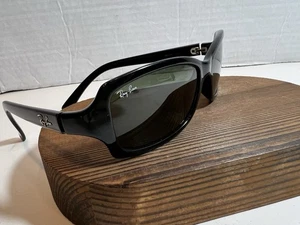 Ray Ban RB2130 Carbon Fiber Gloss Black Frame Tinted Sonnenbrille Italy Scratched - Bild 1 von 12