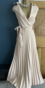 Next ❤️ Gorgeous Mocha V-Neck Shirt Maxi Dress UK 18 20 Wedding/Party cruise - Picture 1 of 15