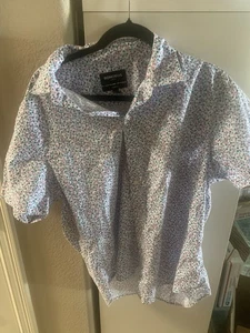 Camicia Bonobos Floreale Uomo Grande Bottoni AOP Elasticizzata Manica Corta Bianca - Foto 1 di 3