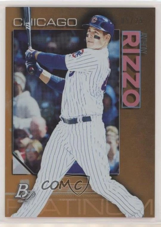 2020 Bowman Platinum Wal-Mart Orange /25 Anthony Rizzo #23 - Image 1 of 2