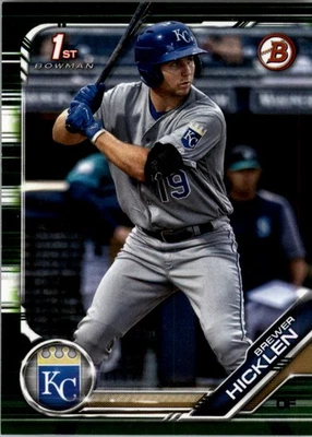 2019 Bowman Prospects Camo #BP72 Brewer Hicklen - BB - Image 1 of 2