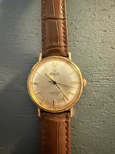 OMEGA GENEVE GREY SUNBURST CAL. 601 REF. 135.070 RARE DIAL With