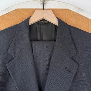 Austin Reed Suit Mens 48XL Gray 3 Button 100% Wool Pants 40x32 Pleated Front - Picture 1 of 24
