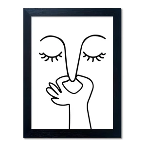 Arte de pared humorístico mal olor decoración baño blanco y negro divertido lienzo impresión... - Imagen 1 de 9