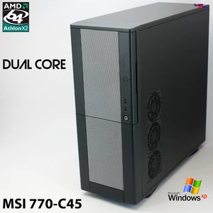 Msi 770-C45 Ms-7599 Computer Pc Athlon Ii X2 250 Windows Xp Radeon R5 200 - Picture 1 of 8