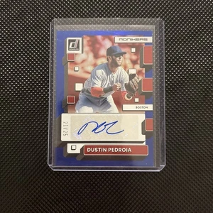 2022 Panini Donruss Monikers Blue /25 Dustin Pedroia #MO-DP Auto - Picture 1 of 3
