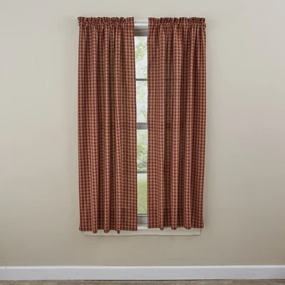 Cortinas con panel de vino Sturbridge Country 72x63 Foto 1 de 4