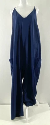 Unbranded Women's One-Piece Navy Blue Jumper Overalls Plus Size 3X - Image 1 of 4