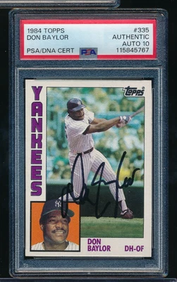 1984 Topps #335 Don Baylor signed auto autograph PSA/DNA auto grade 10 ASC - Image 1 of 2