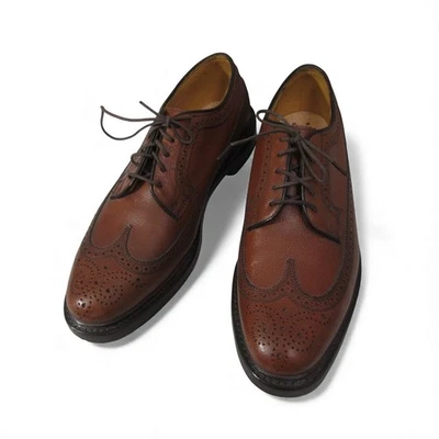 Zapatos de Vestir Oxford Stafford Cuero Marrón Punta de Ala Brogue Suela Vibram 9.5 De Colección Foto 1 de 4