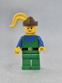 LEGO minifigure Blue Forestman cas135 Castle Forestmen 6077 yellow plume 13b