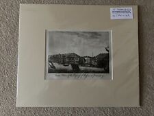 Antique engraving of St Petersburg, 1790, certificate of authenticity