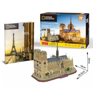 National Geographic Paris Notre Dame 128 Pieces 3D Puzzle Model - Picture 1 of 2