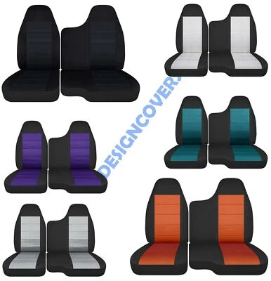 Compatível com capas de assento de caminhão Isuzu i- Series 2006-2008, dois tons para banco 60/40 - Imagem 1 de 2