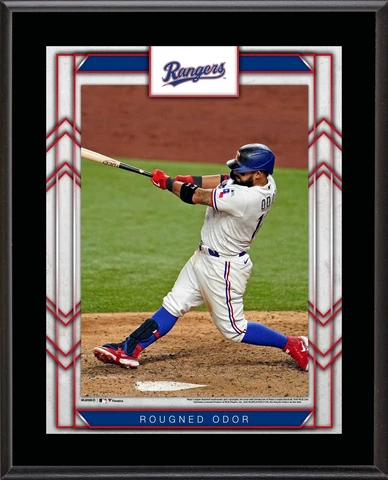 Rougned Odor Texas Rangers 10.5" x 13" Sublimated Player Plaque Cover