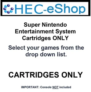Super Nintendo Entertainment System (SNES) Cartridges-Select from Drop-Down List - Picture 1 of 19