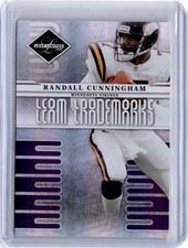2008 Leaf Limited Team Trademarks #T-34 RANDALL CUNNINGHAM Holofoil /100 Vikings